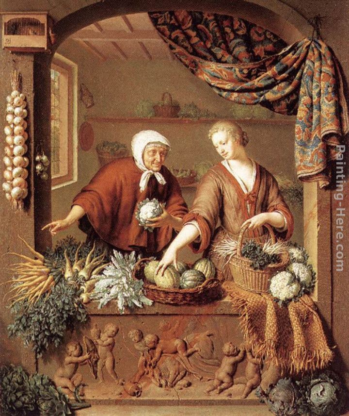 Willem Van Mieris The Greengrocer